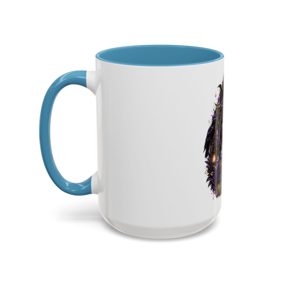Protected, Guided & Unfuckwithable Wolf Coffee Mug — Spiritual Mystic Accent Mug (11/15oz)