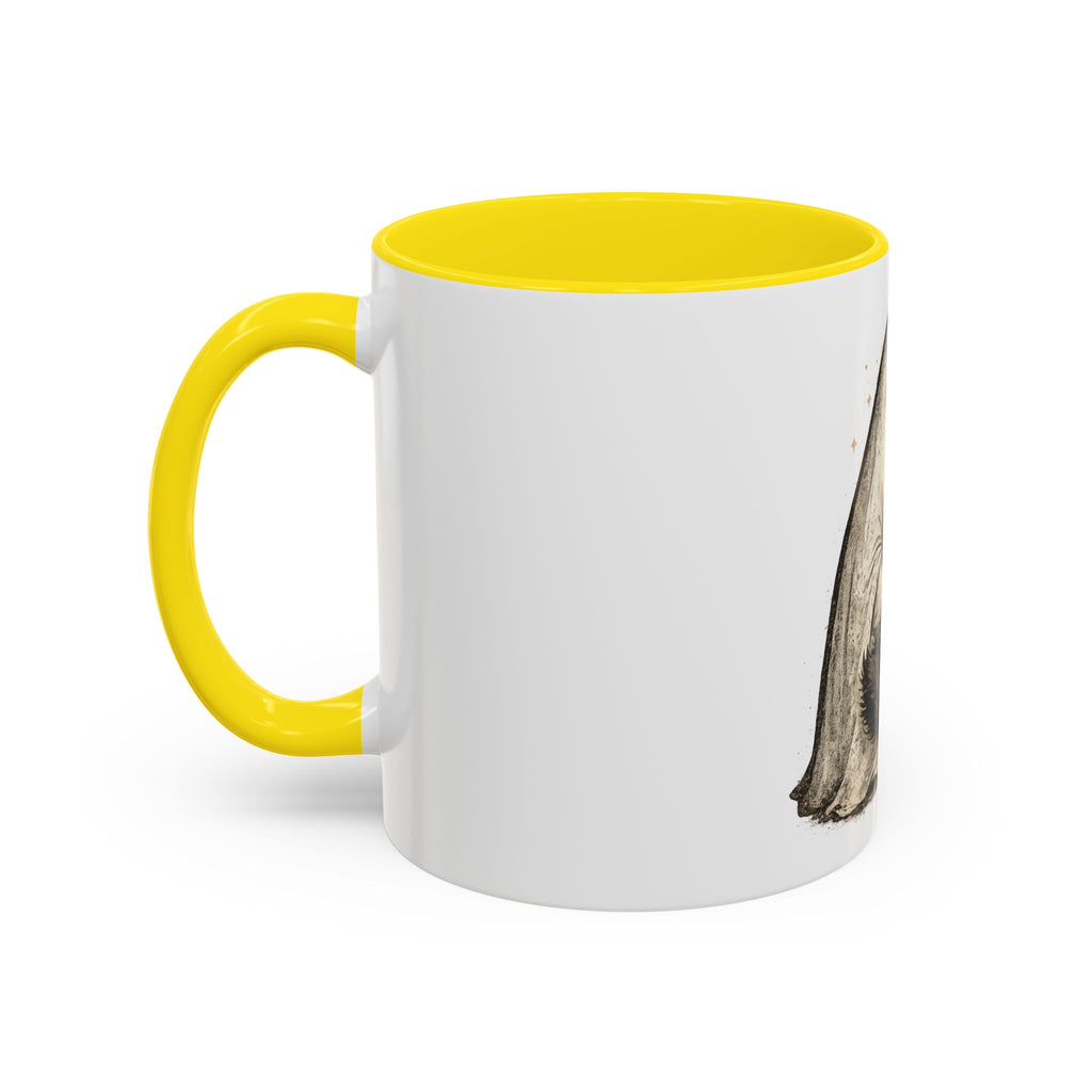 Ghost Hug Mug — Cute Ghost Holding Black Cat Accent Coffee Mug (11/15oz)