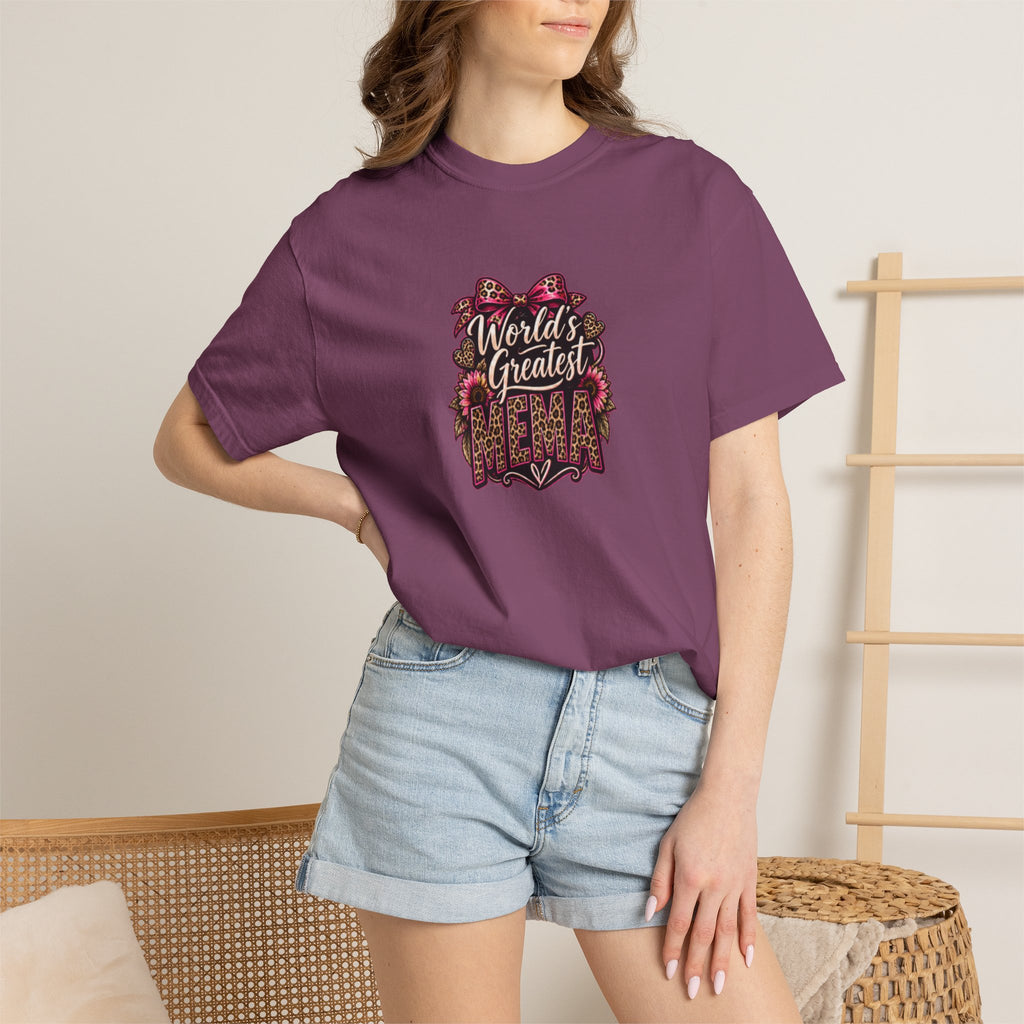 T-Shirt — "World's Greatest Mama" Floral Graphic Tee