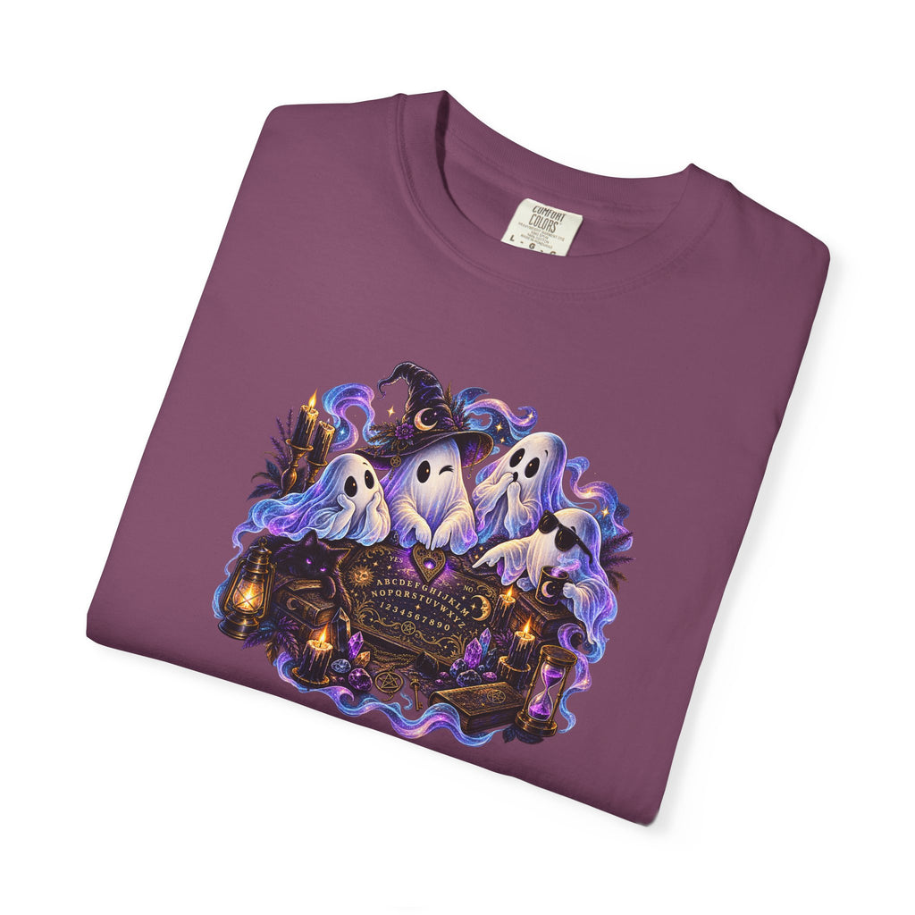 Halloween Ghost Crew T-Shirt — Spooky Night Pumpkin & Bats Graphic Tee
