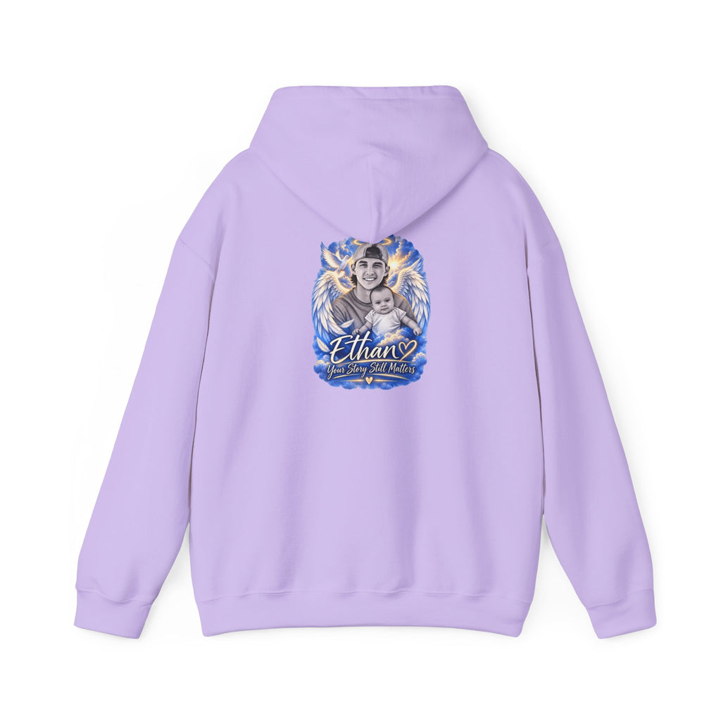 Memorial Hoodie - "Ethan Your story still matters" Angel Wings Tribute Pullover