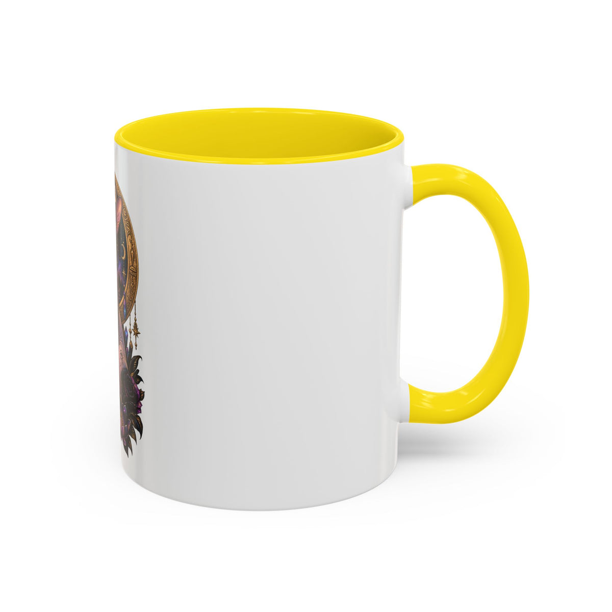 Mystic Sphynx Cat Coffee Mug — Magical Moon & Floral Accent (11/15 oz)