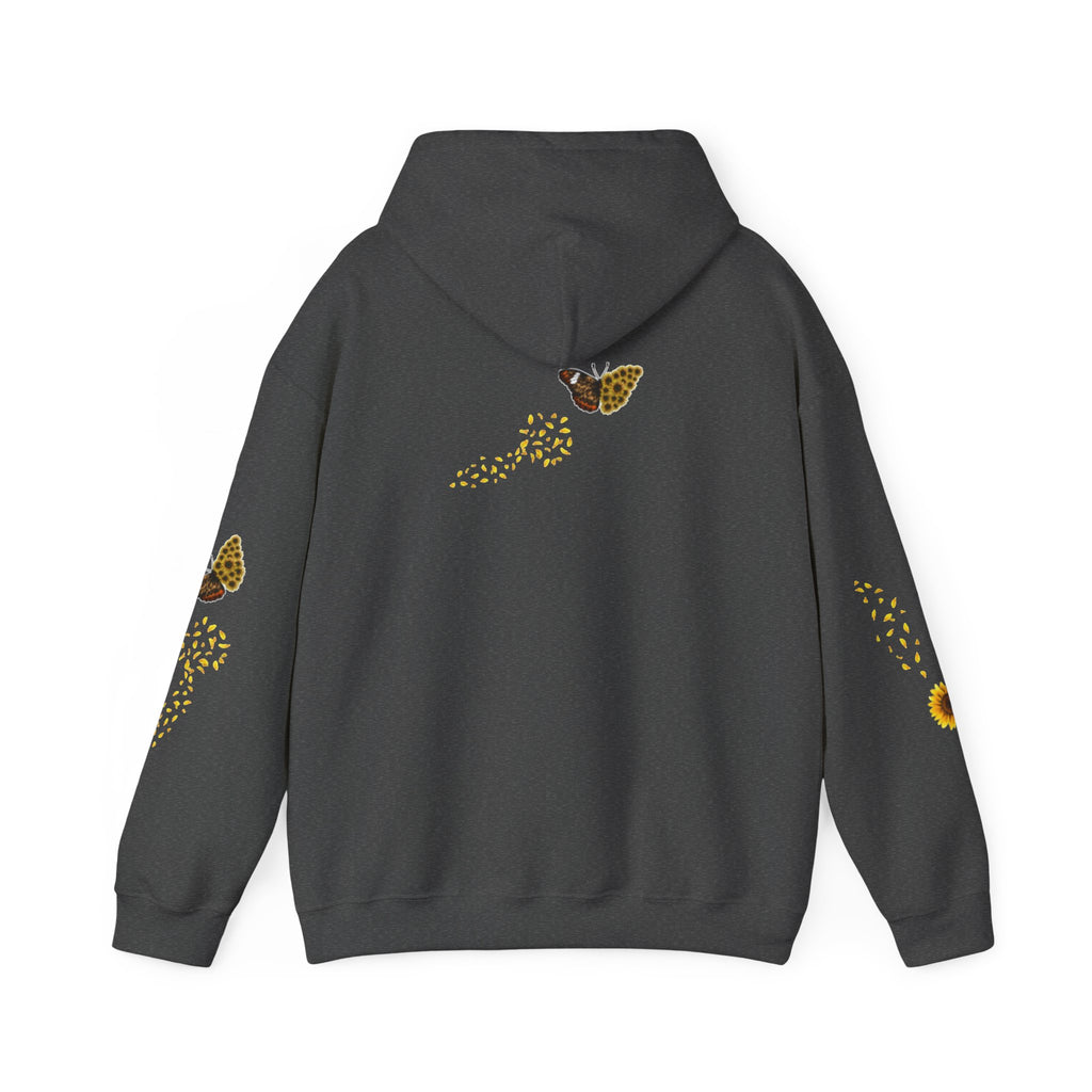 Sunflower Kitten Hoodie | Cute Cat, Sunflower Sleeve Design