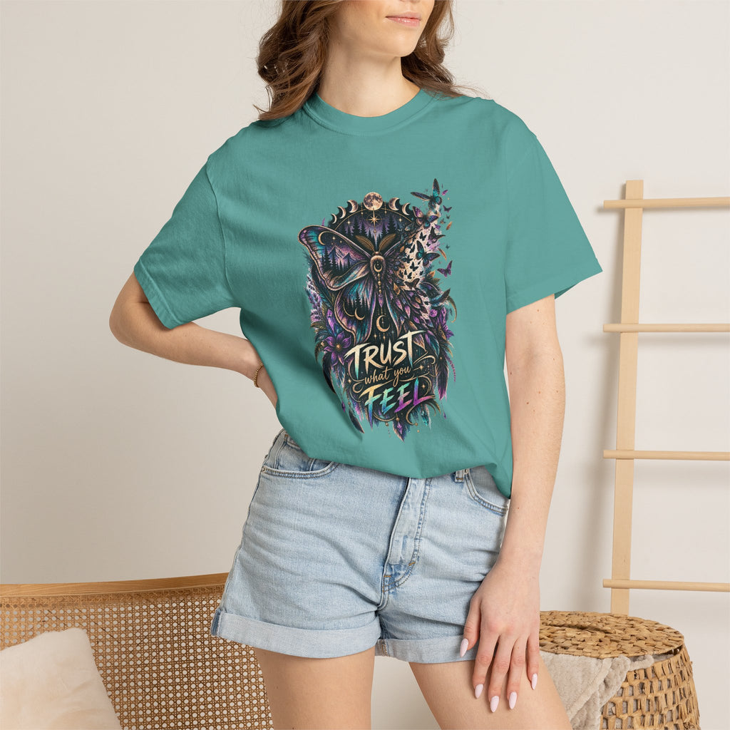 Moth Trust what You feel Empowerment Tee — Mystical Tee