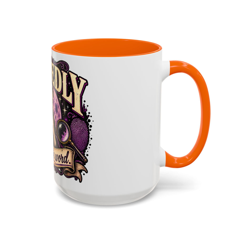 Allegedly Coffee Mug — Retro Pinup Mystery Design
