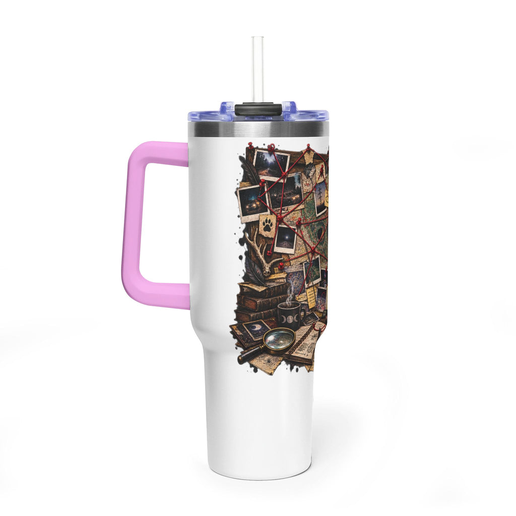 Mystery Board 40oz Vacuum Tumbler — Detective Case Files Design