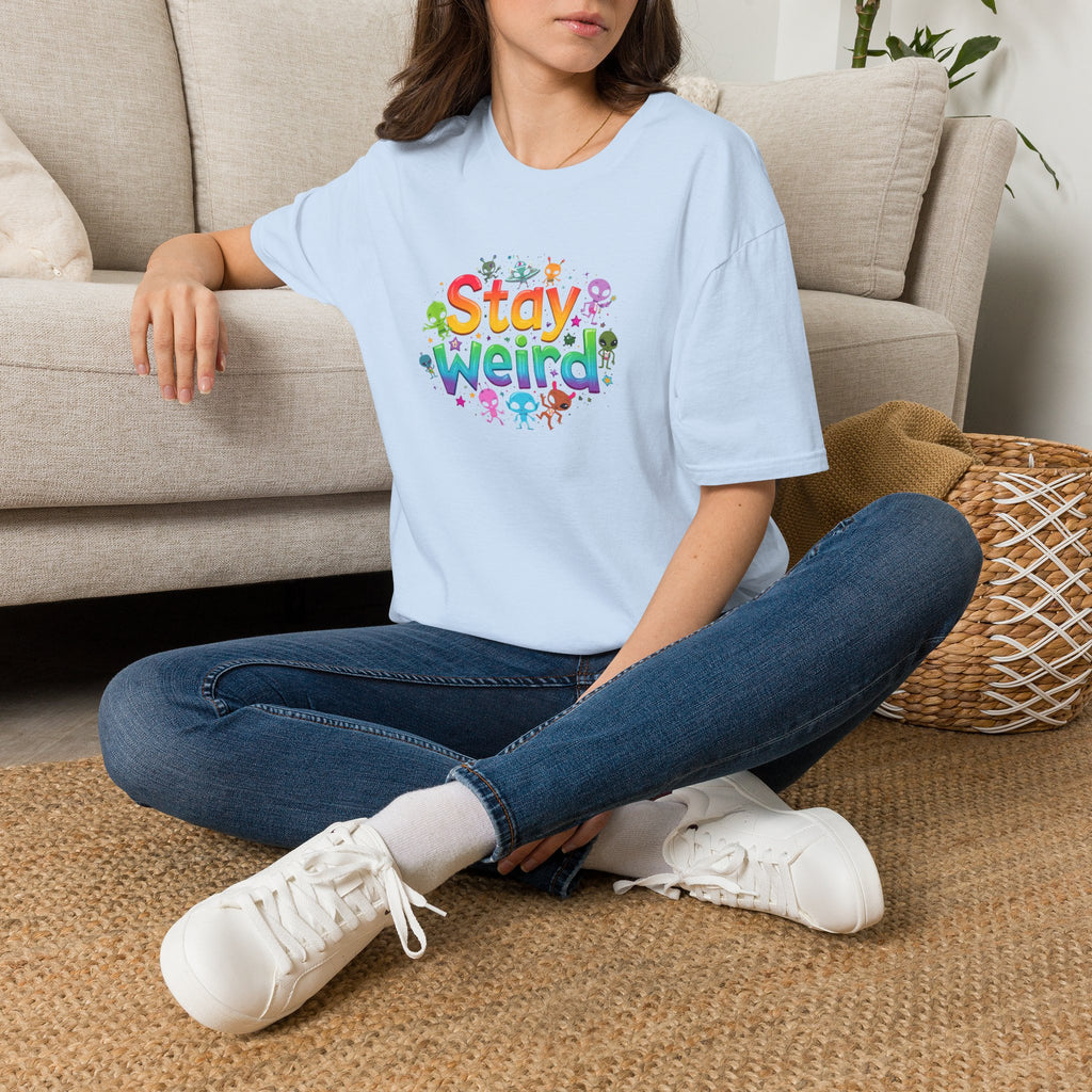 Stay Weird T-Shirt — Colorful Cute Alien Graphic Tee