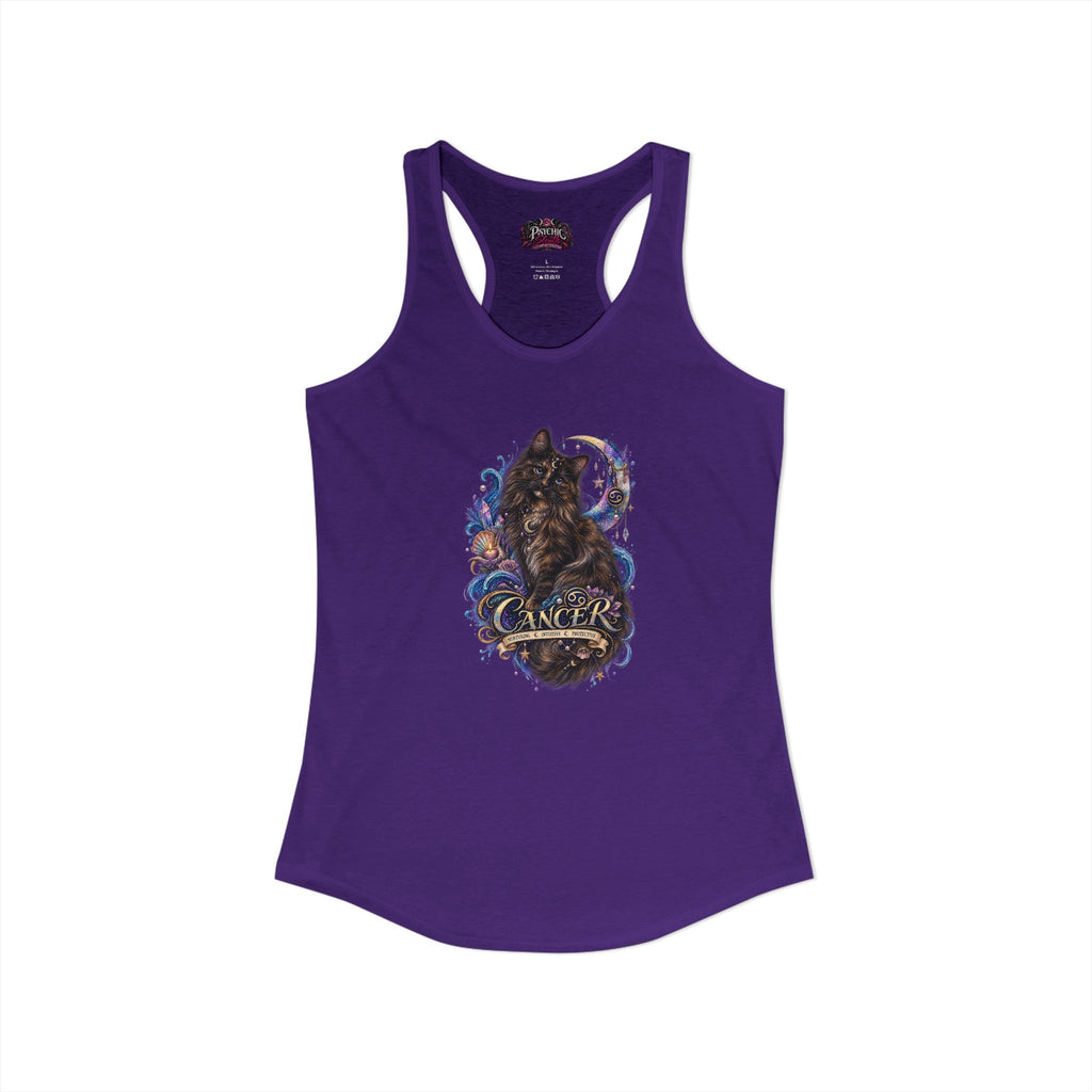 Cancer Zodiac Tortoiseshell Cat  Tank- Celestial Astrology Cat Lover Tank