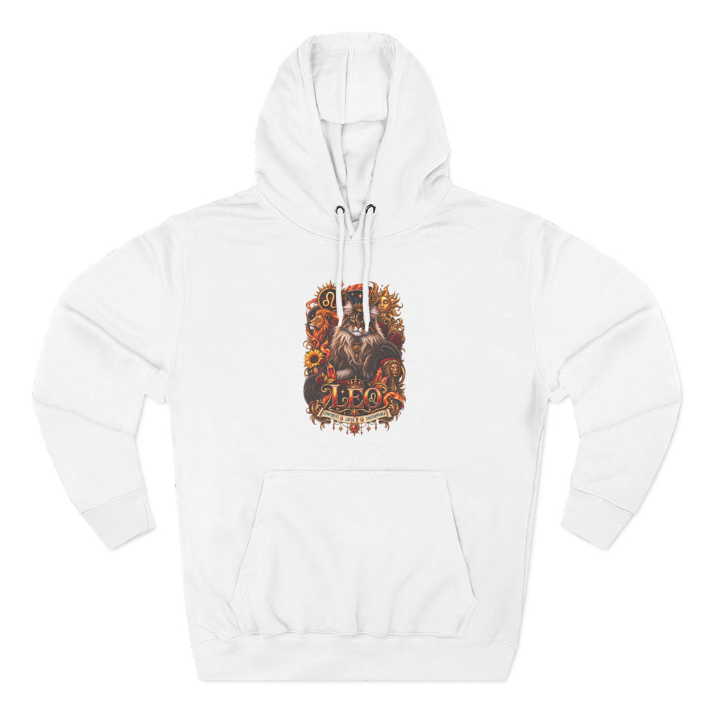 Leo Maine Coon Zodiac Hoodie — Mystical Celestial Cat Astrology Design