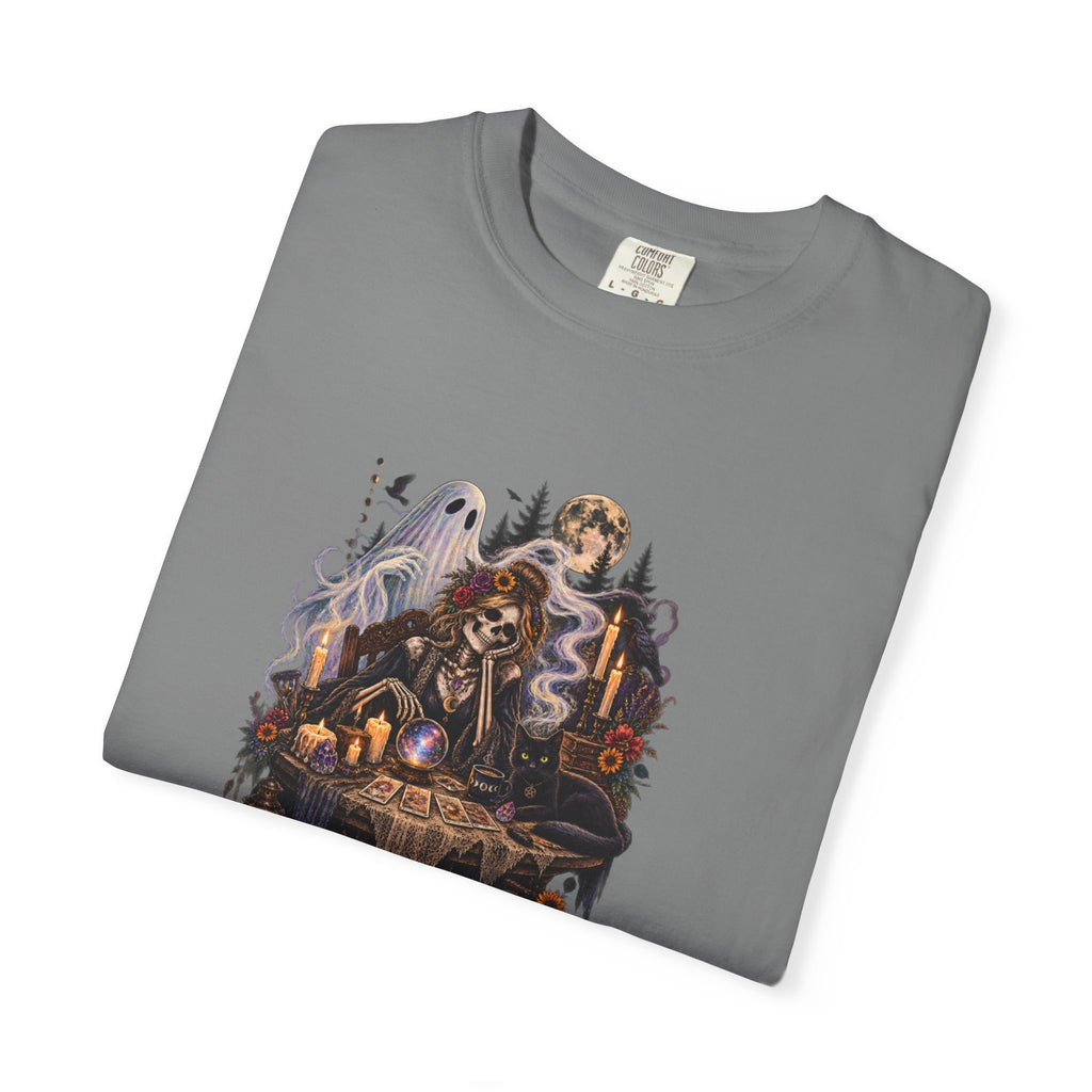 Tarot Seance Skeleton, Black Cat & Ghost Graphic Tee