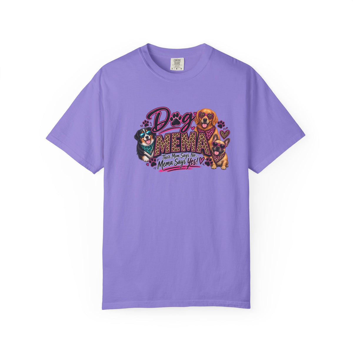 Dog Mema T-Shirt – Cute Paw Print Graphic Tee for Grandma Dog Lovers