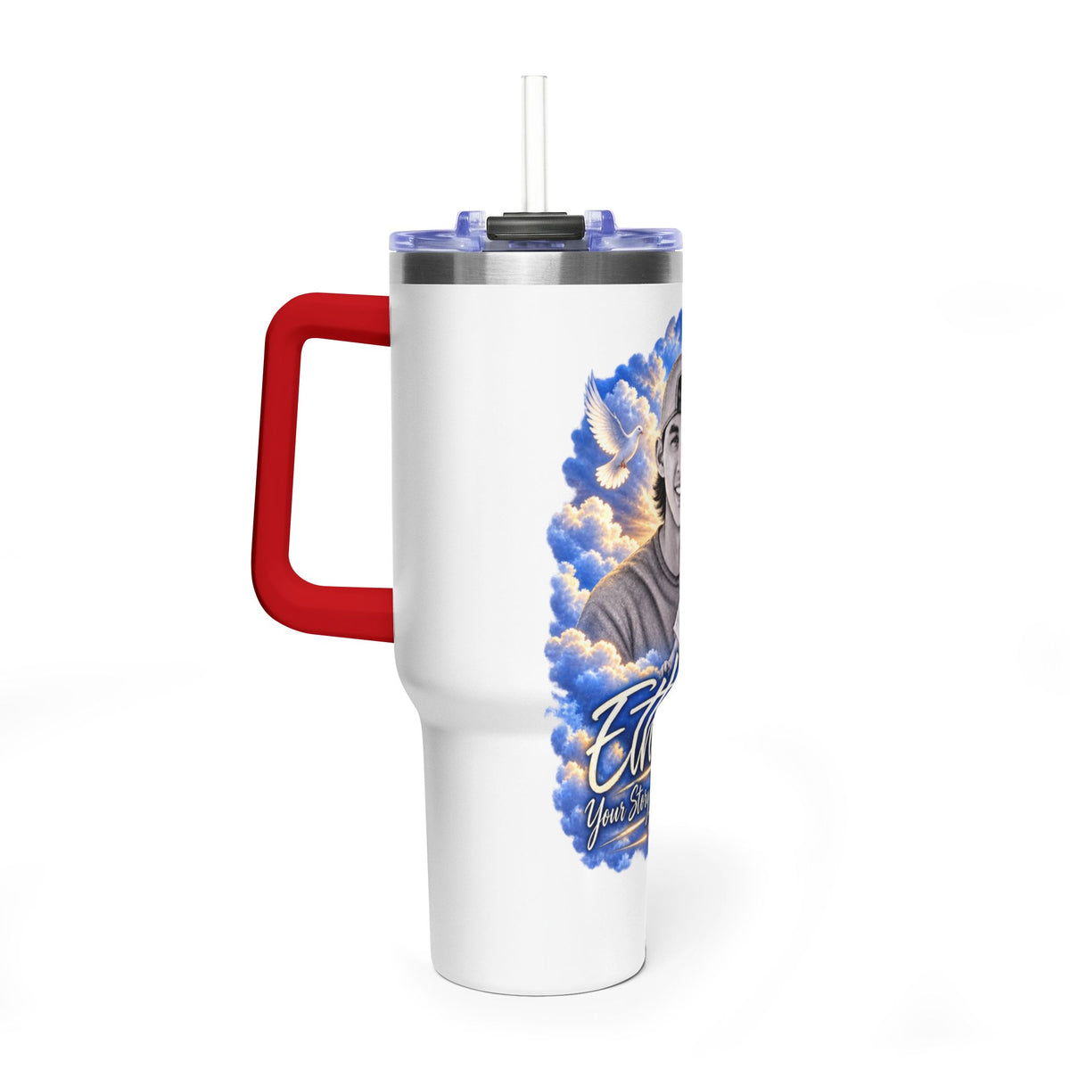 Memorial 40oz Tumbler - "Ethan" Personalized Tribute Vacuum Insulated Cup