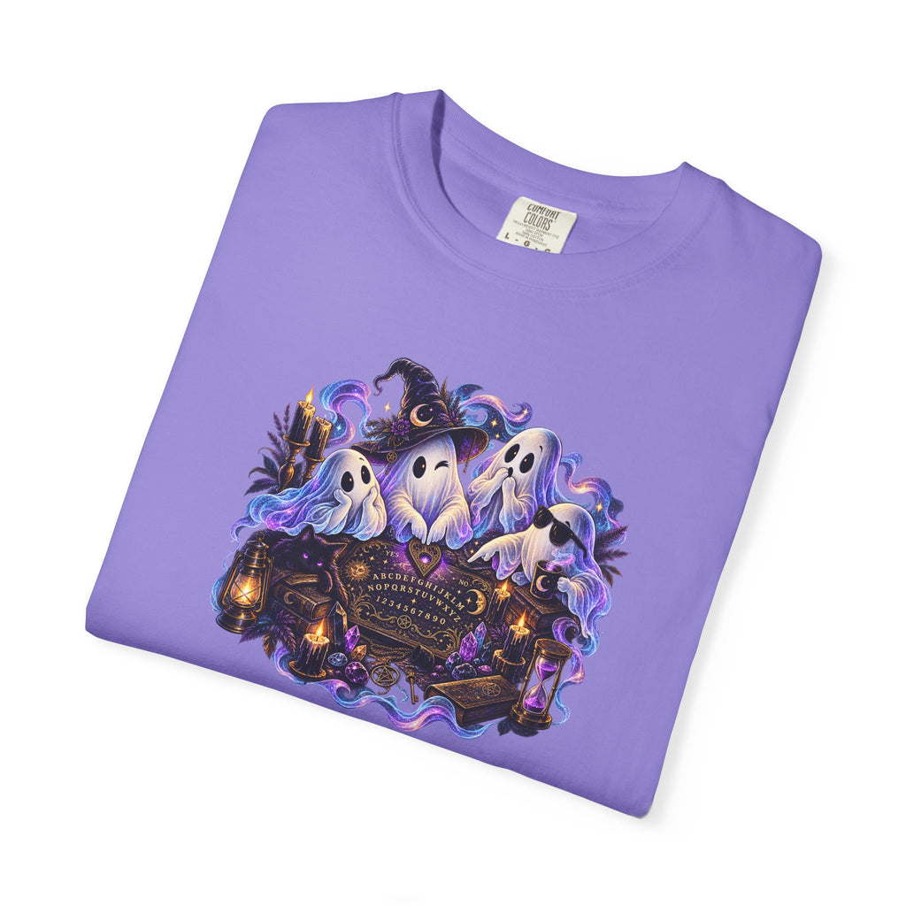 Halloween Ghost Crew T-Shirt — Spooky Night Pumpkin & Bats Graphic Tee