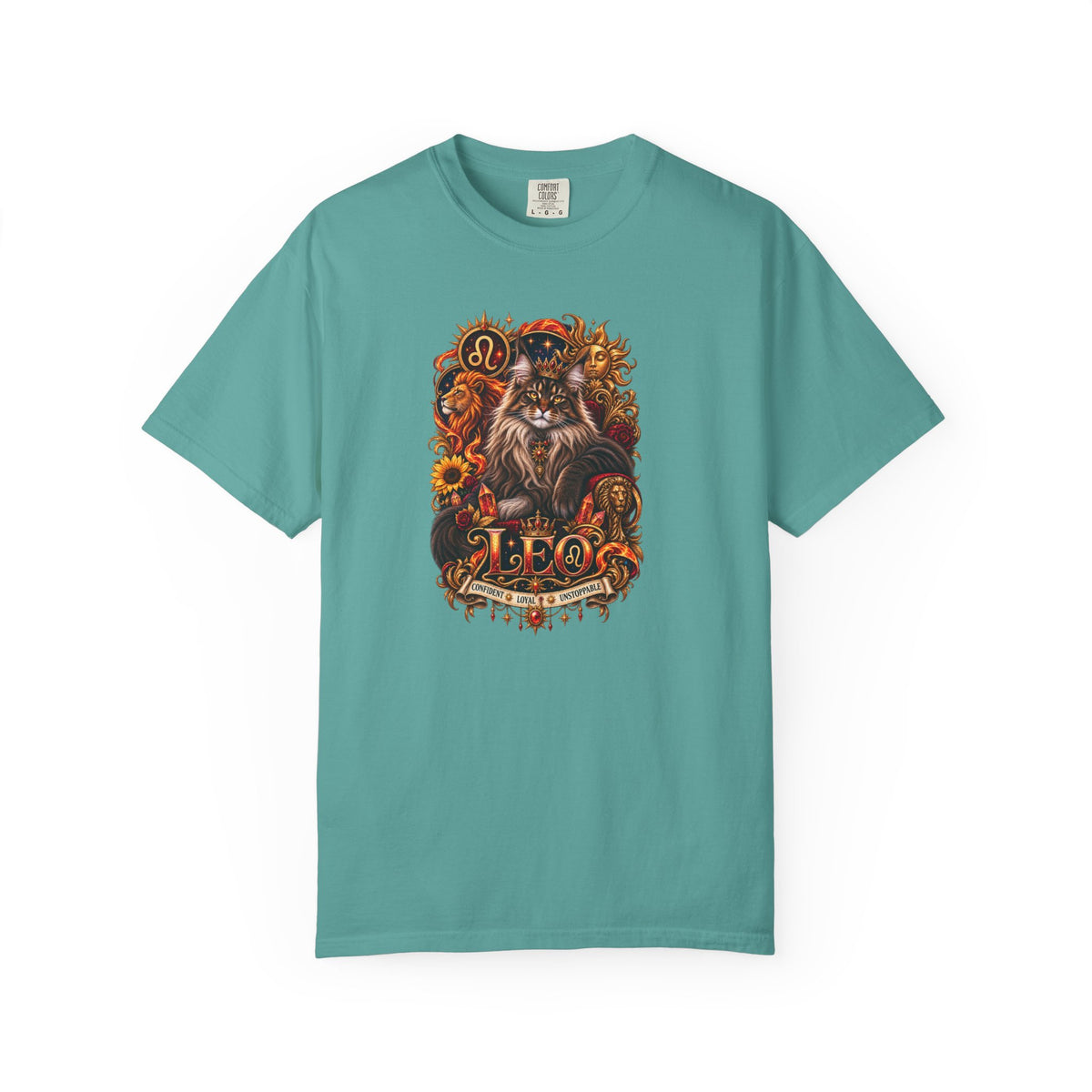 Leo Zodiac Cats T-Shirt — Maine coon Astrology Tee
