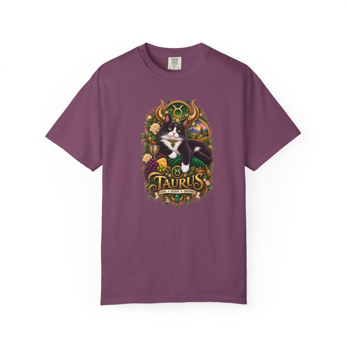 Taurus Tuxedo Cat Zodiac T-Shirt — Astrological Taurus Graphic Tee