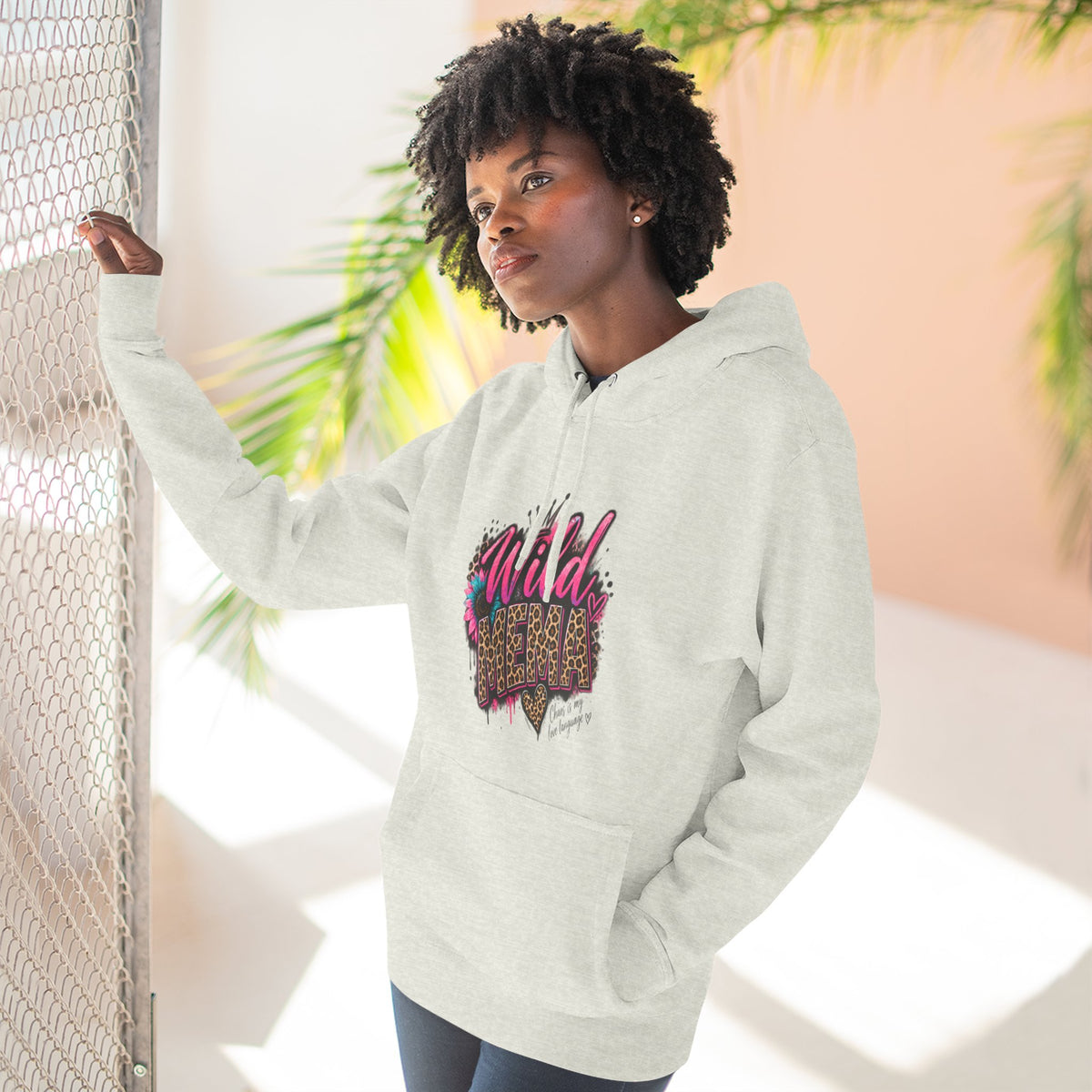 Wild Heart MEMA Leopard Print Hoodie — Women’s Trendy Graphic Pullover