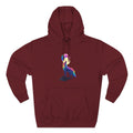 Rainbow Wolf Silhouette Hoodie | Colorful Moon Graphic