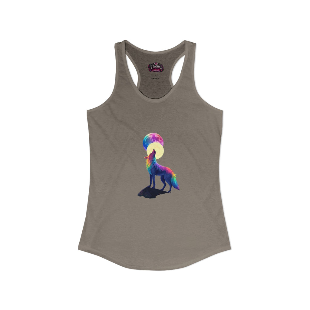 Rainbow Wolf Tank Top | Women's Racerback