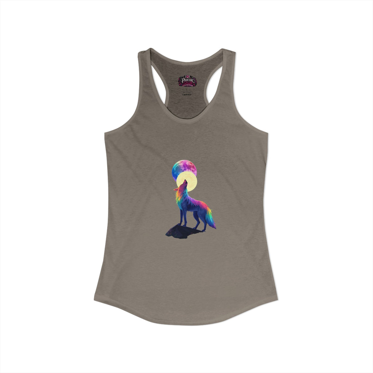 Rainbow Wolf Tank Top | Women's Racerback