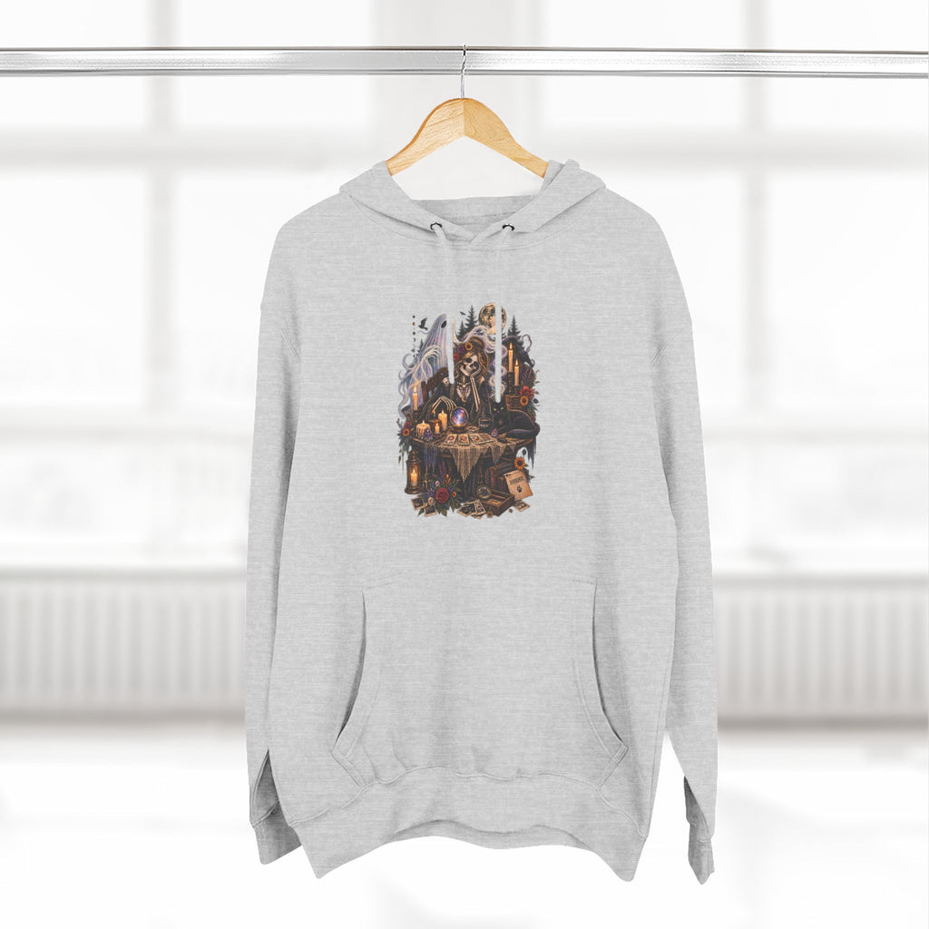 Skeleton, Cat and Ghost Tarot Seance- Paranormal Tees