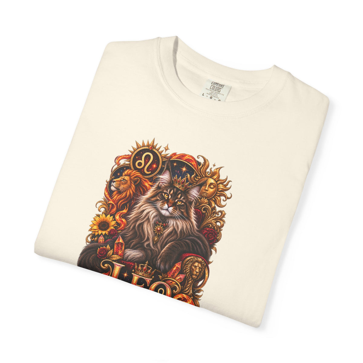 Leo Zodiac Cats T-Shirt — Maine coon Astrology Tee