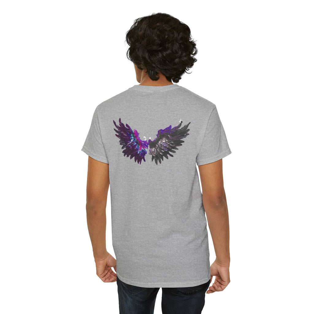 Free Spirit Tee — Purple Galaxy Wings Graphic T-Shirt