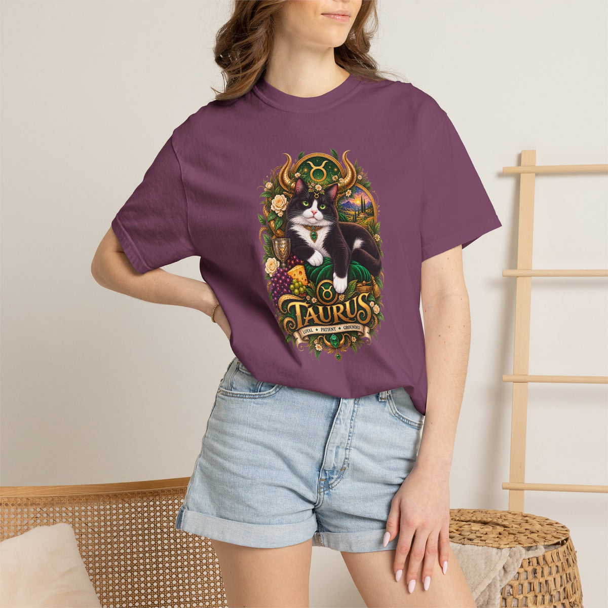 Taurus Tuxedo Cat Zodiac T-Shirt — Astrological Taurus Graphic Tee