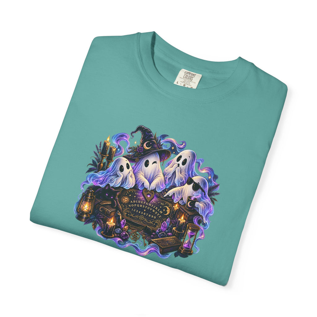 Halloween Ghost Crew T-Shirt — Spooky Night Pumpkin & Bats Graphic Tee