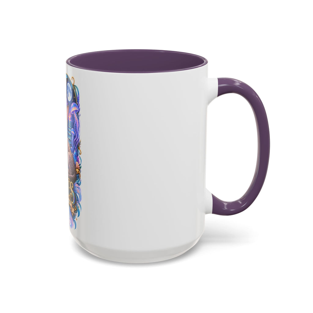 Pisces Devon Rex Cat Accent Coffee Mug — Zodiac Astrology Ceramic Mug (11/15oz)