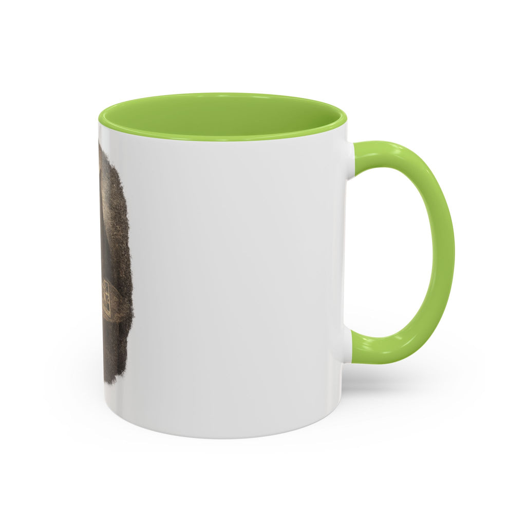 Tarot Cat Accent Coffee Mug — Witchy Black Cat with Tarot Cards