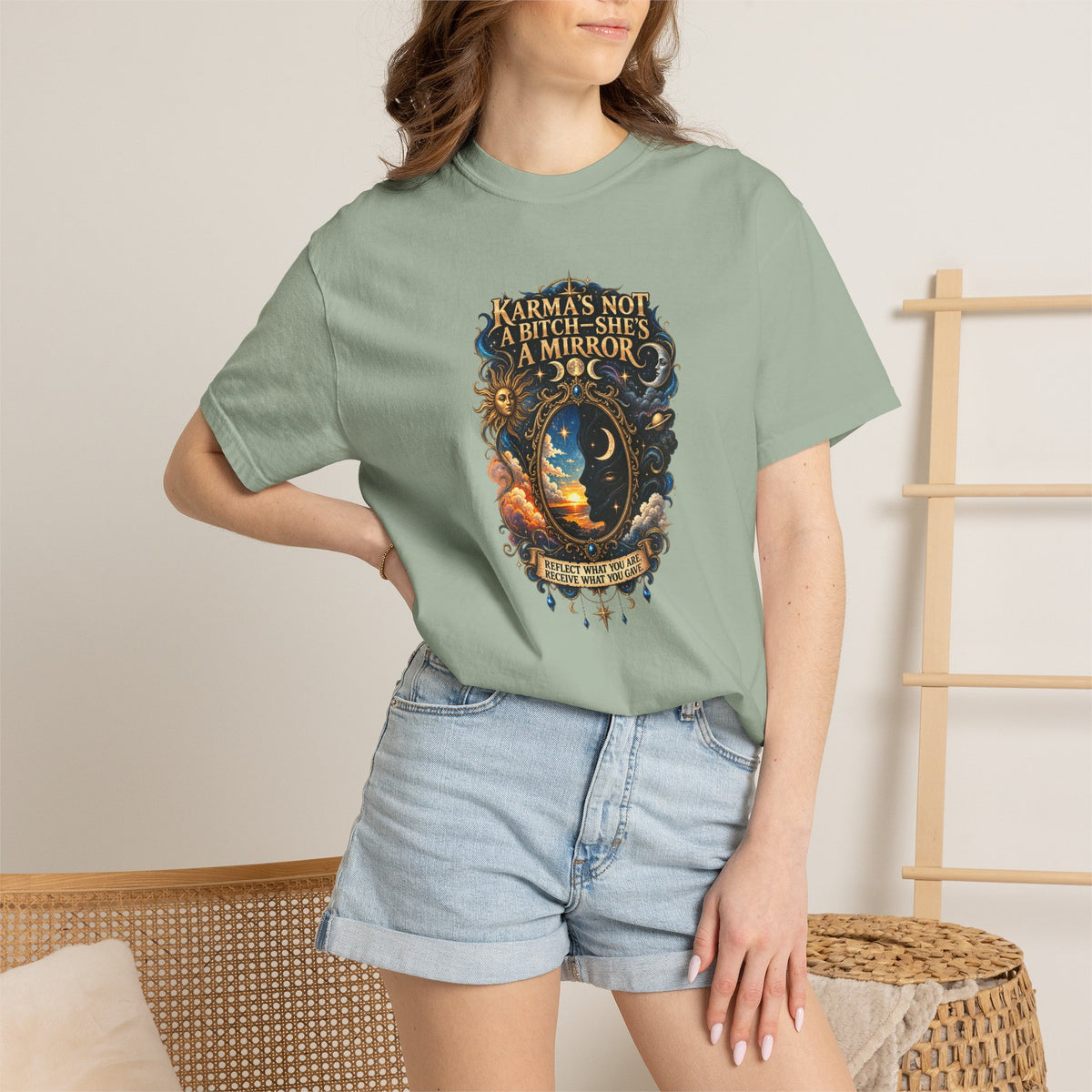 Karma's not a Bitch she's a Mirror- Mystic Tarot Graphic Tee