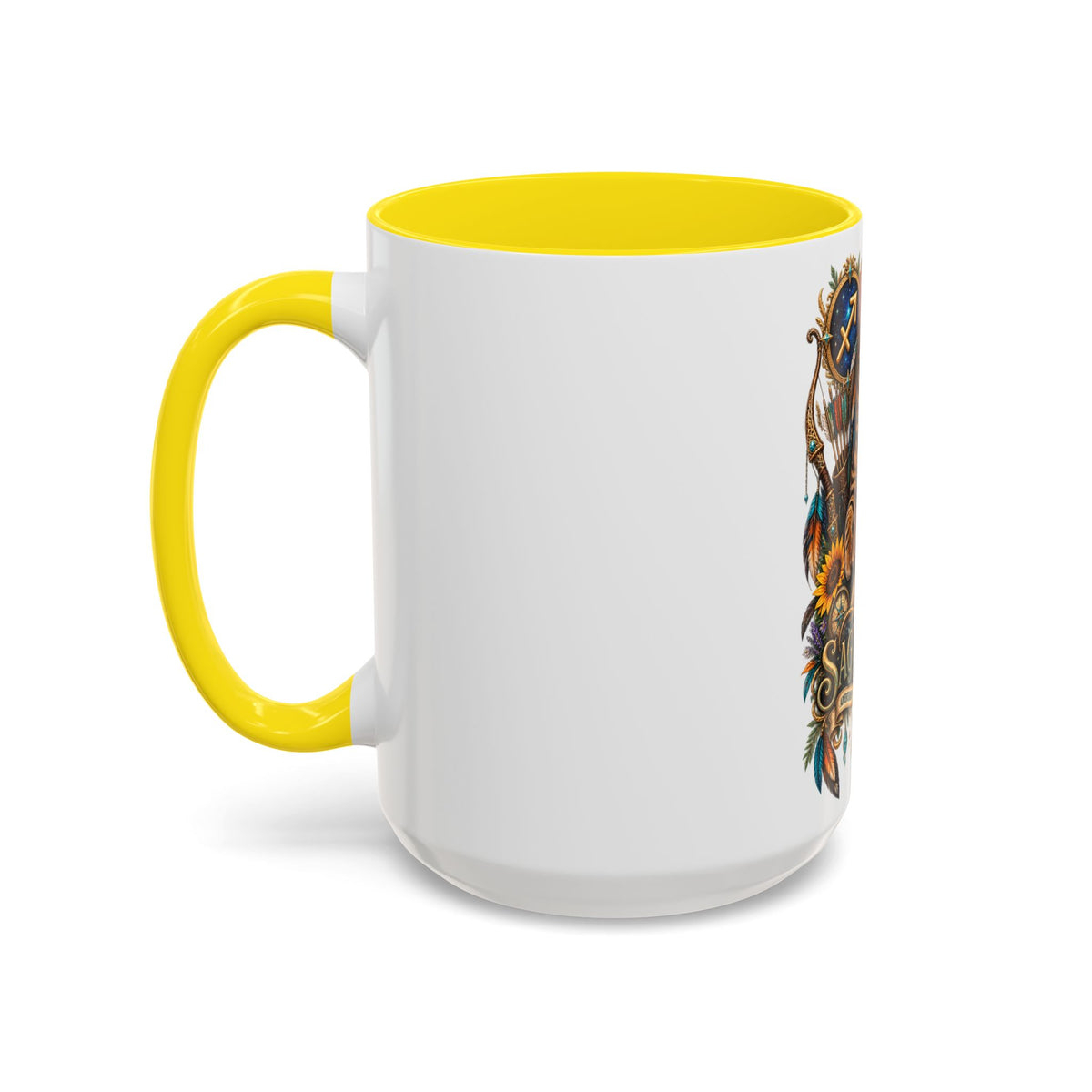 Sagittarius Bengal Cat Zodiac Coffee Mug — Cat Archer Astrology Accent Mug (11/15oz)