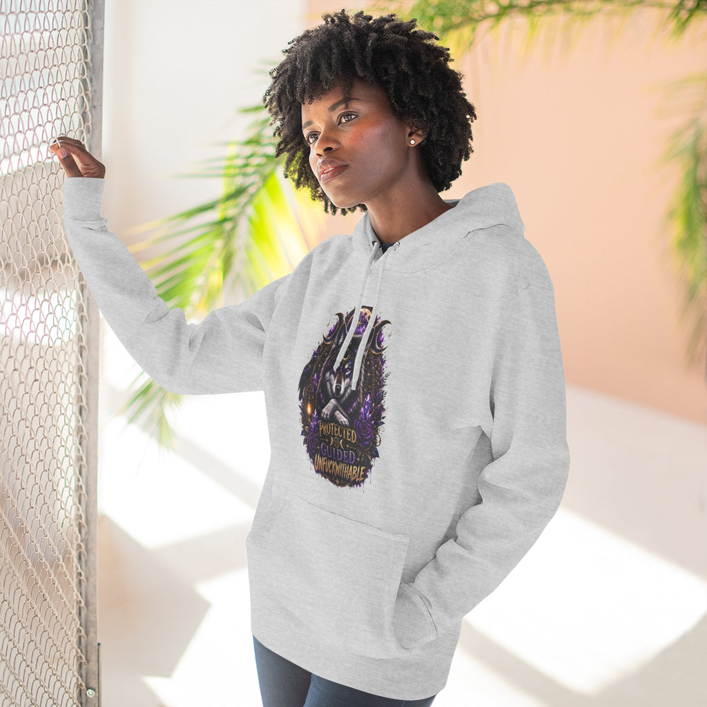 Guided, Protected Unfuckwithable Wolf Hoodie- Occult Graphic