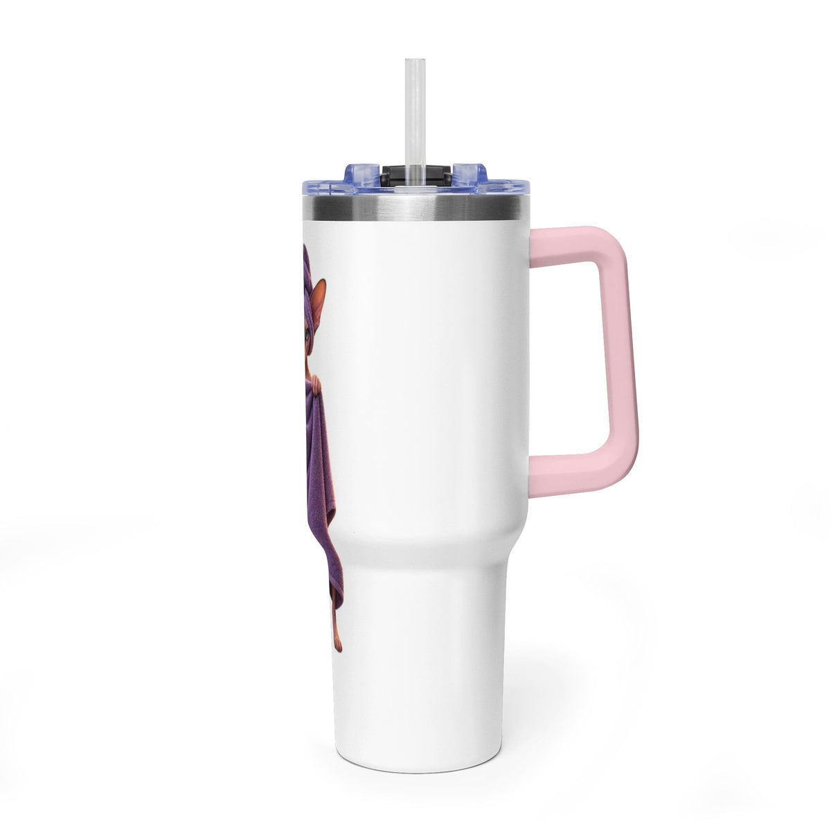 40oz Sphinx Cat Spa Tumbler — Sphynx With Towel Insulated Travel Mug