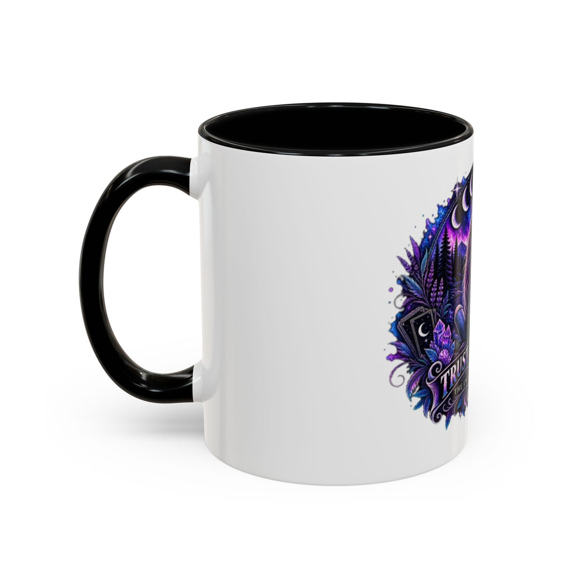 Mystic Moon Coffee Mug — "Trust the Signs" Night Sky Design