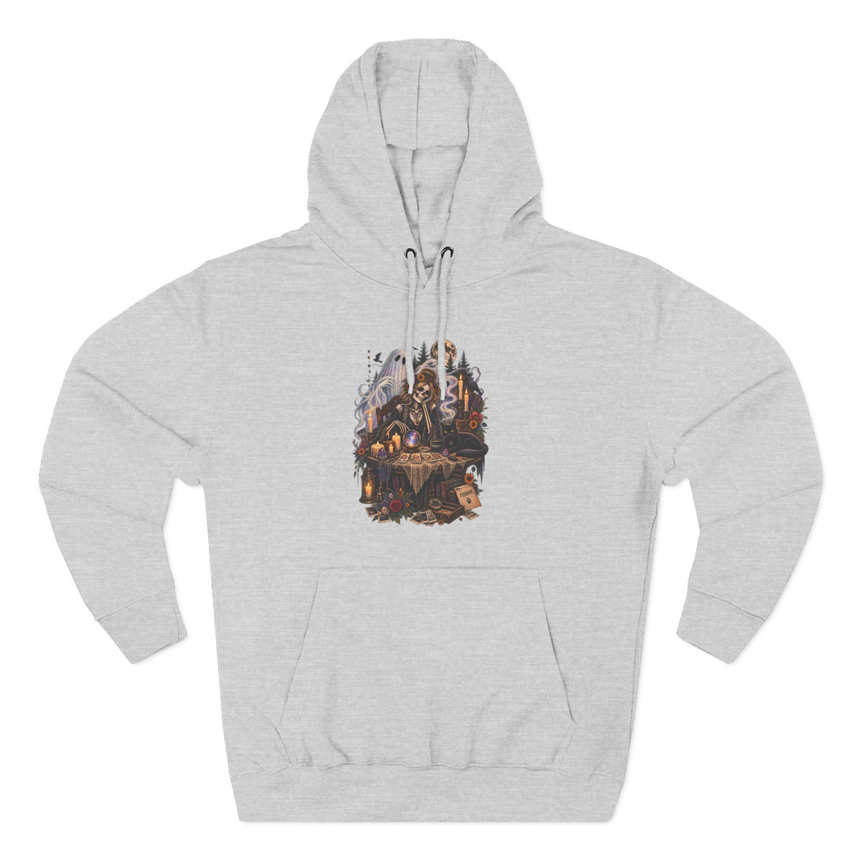 Skeleton, Cat and Ghost Tarot Seance- Paranormal Tees