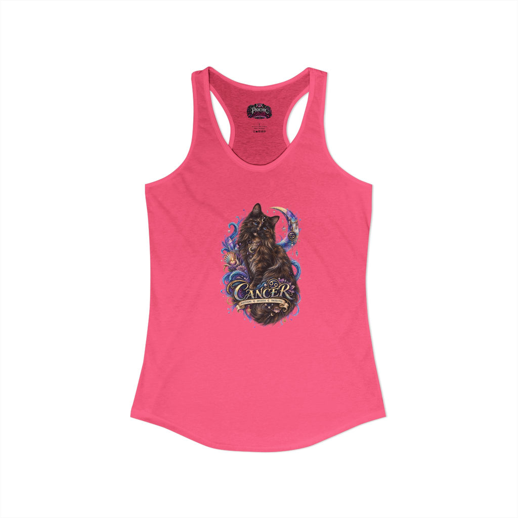 Cancer Zodiac Tortoiseshell Cat  Tank- Celestial Astrology Cat Lover Tank