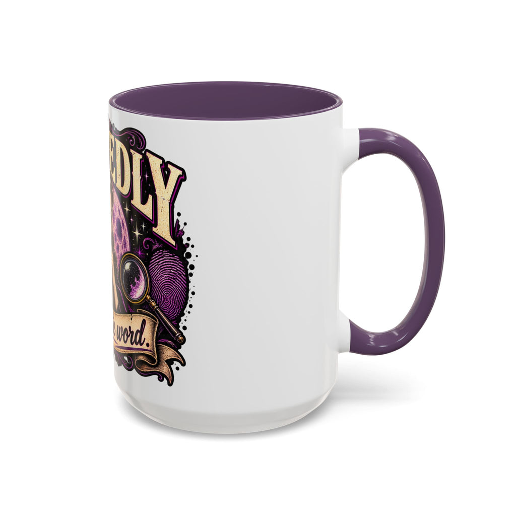 Allegedly Coffee Mug — Retro Pinup Mystery Design
