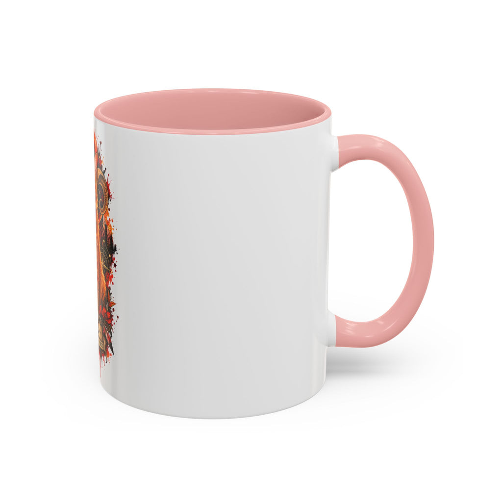 Aries Orange Tabby Cat Zodiac Coffee Mug – Cute Orange Tabby Astrology Accent Mug (11/15 oz)