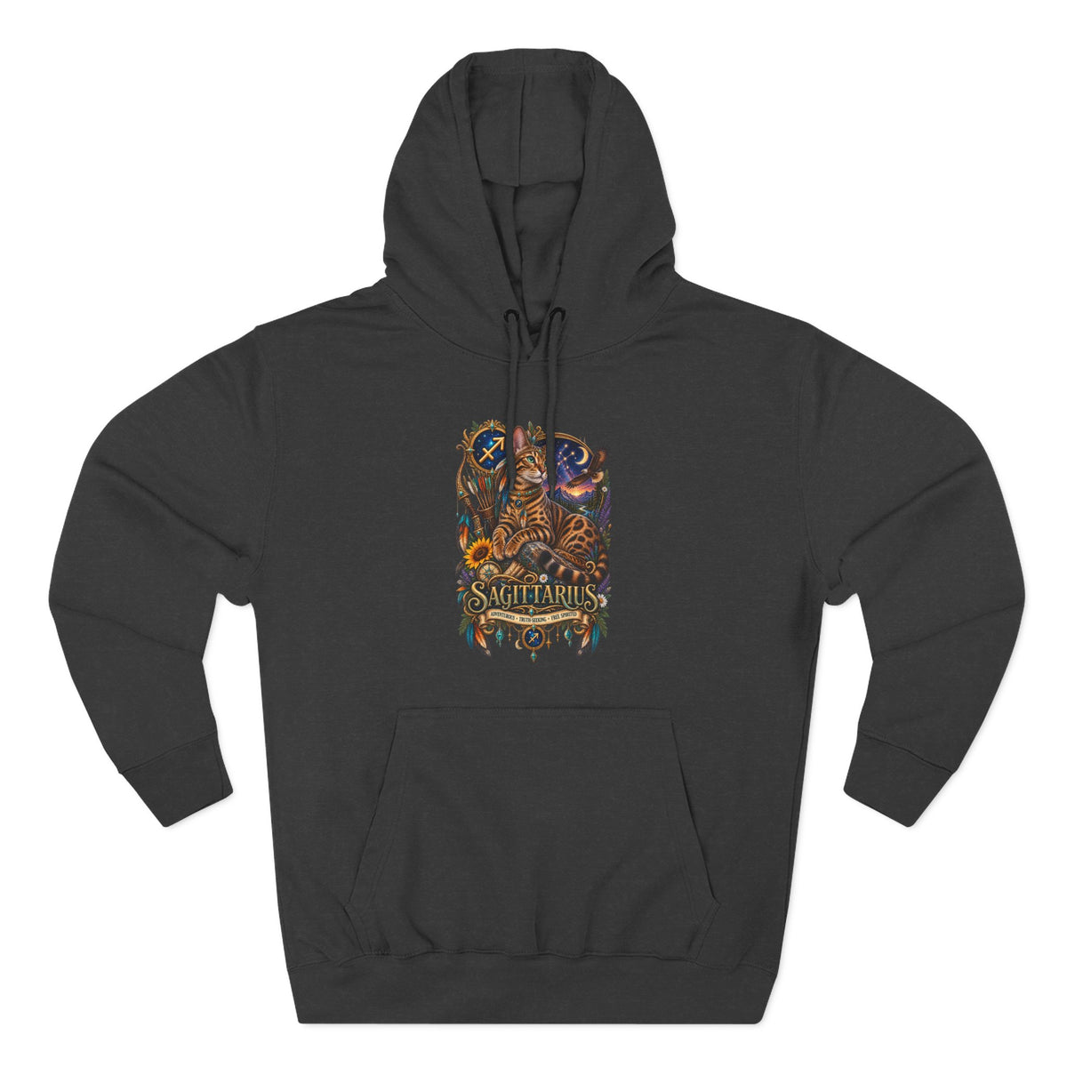 Sagittarius Bengal Zodiac Hoodie — Celestial Archer Constellation Graphic