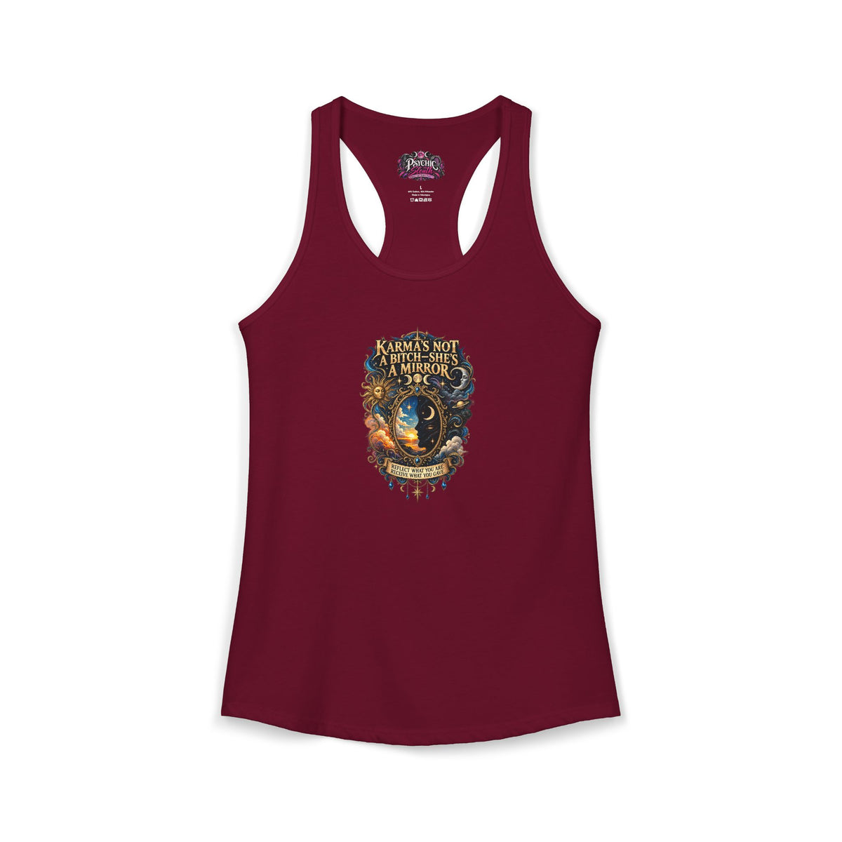 Karma's Not a Bitch she's a Mirror" Statement tank