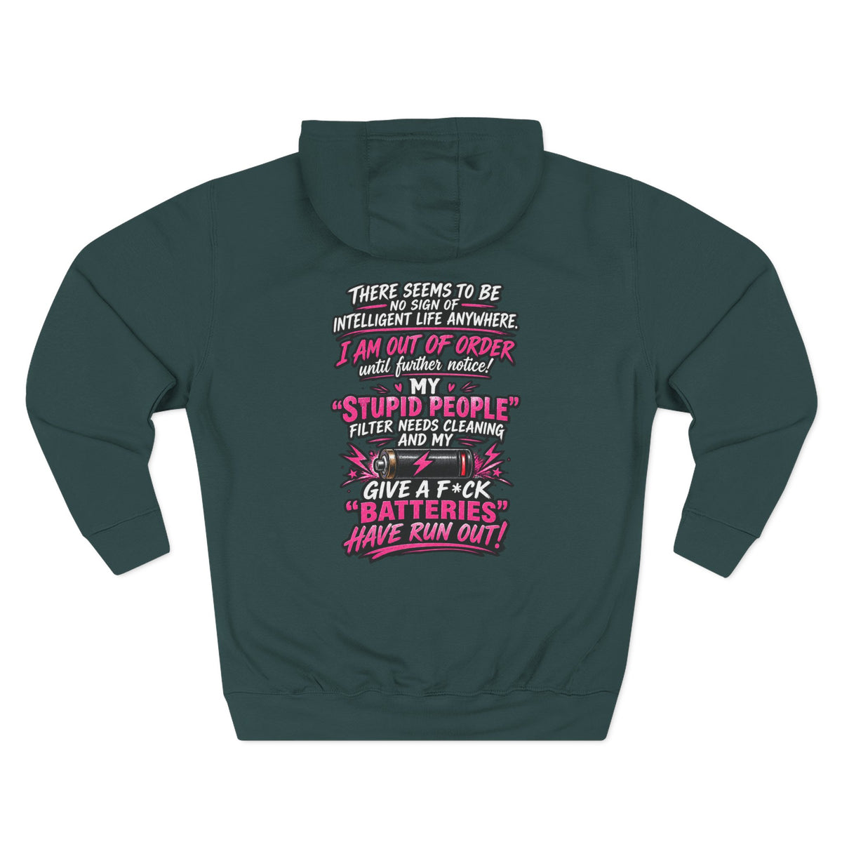 Graphic Hoodie — "There Seems to Be No Sign of Intelligent Life" Novelty Pullover