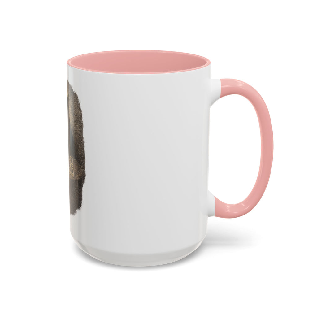Tarot Cat Accent Coffee Mug — Witchy Black Cat with Tarot Cards