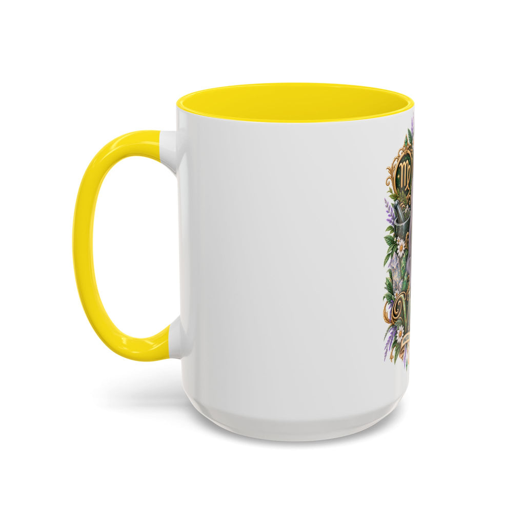 Virgo Russian Blue Cat Accent Coffee Mug — Zodiac Astrology Horoscope Gift (11/15 oz)