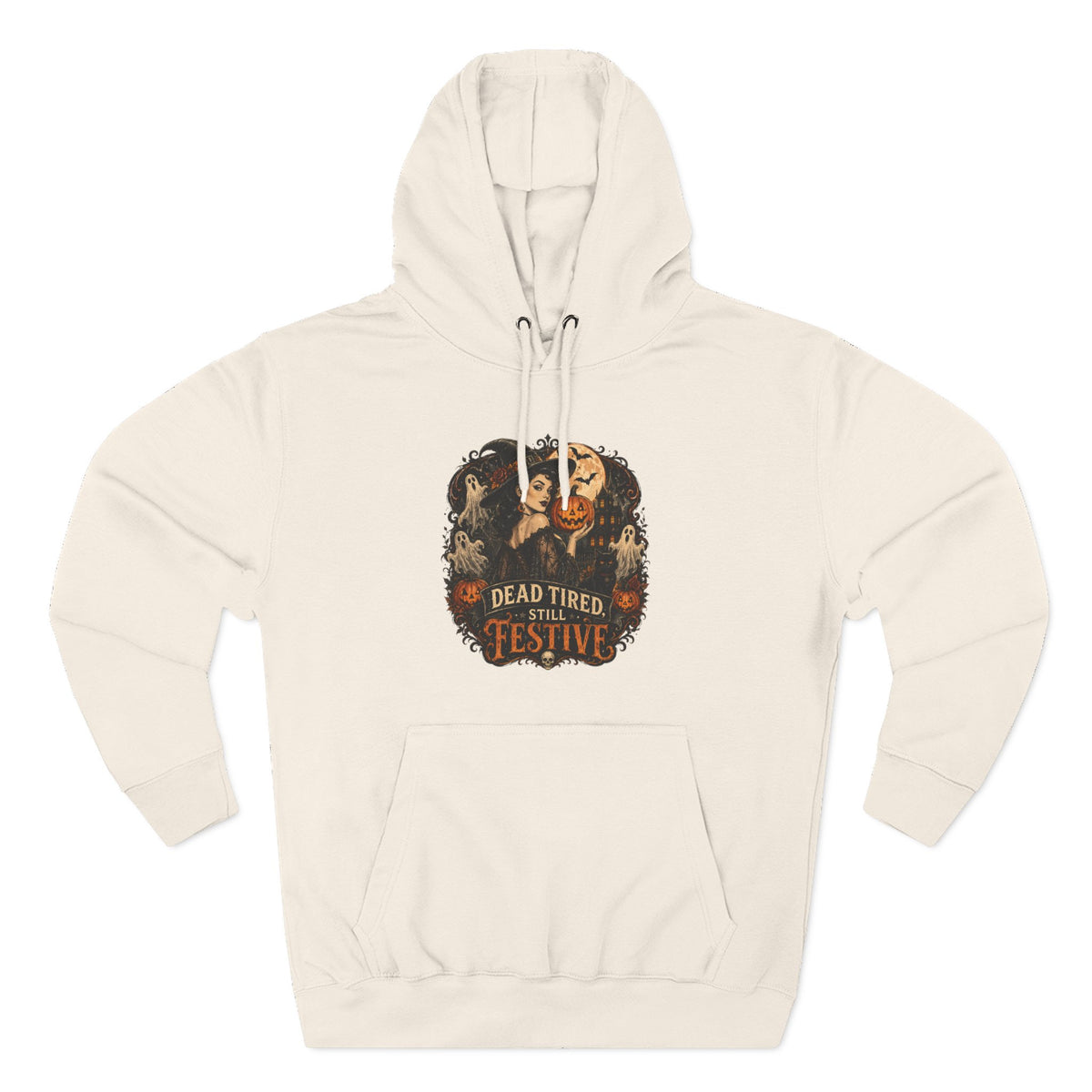 Dead Tired but Festive Hoodie — Funny Halloween Pullover
