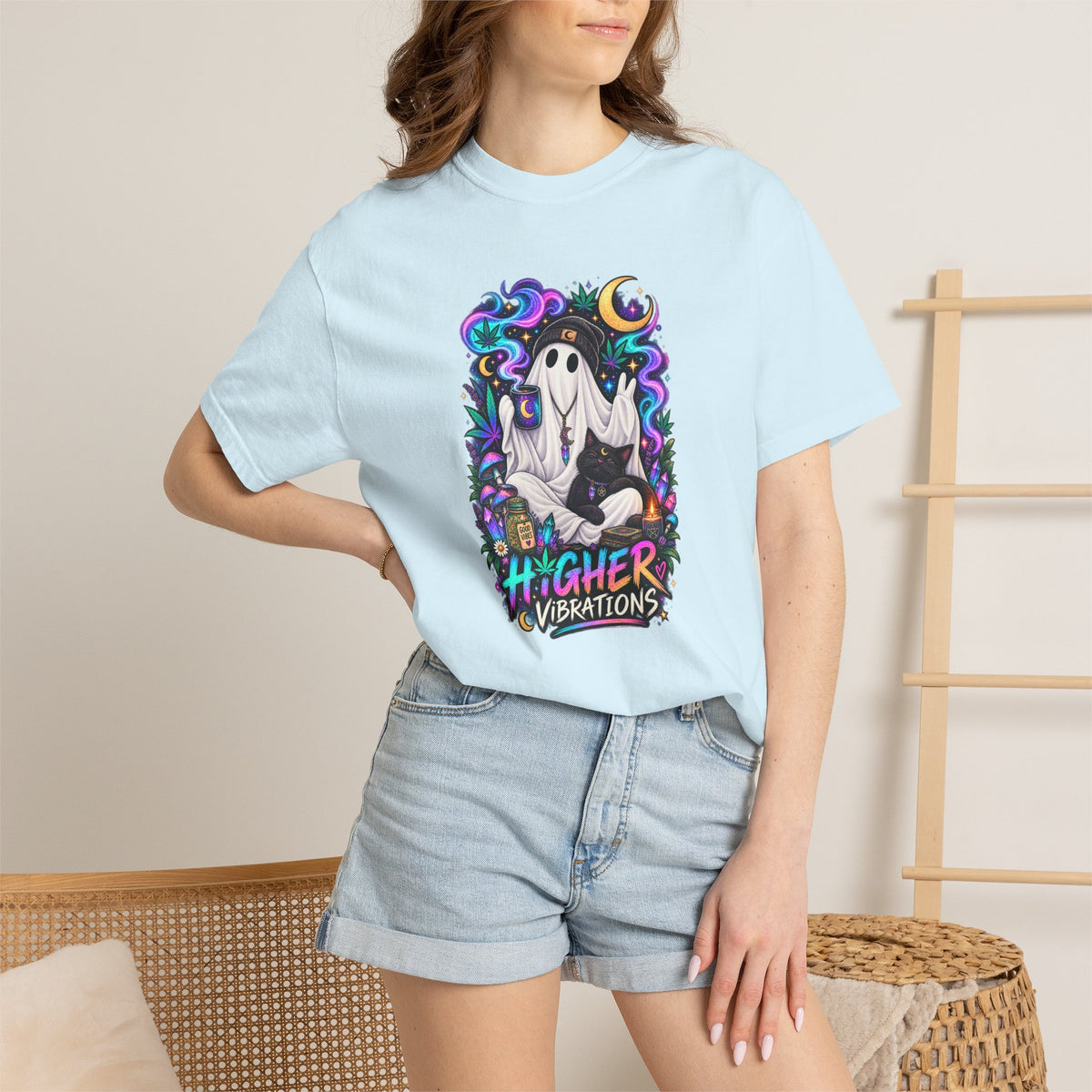 Higher Vibrations Ghost Graphic T-Shirt