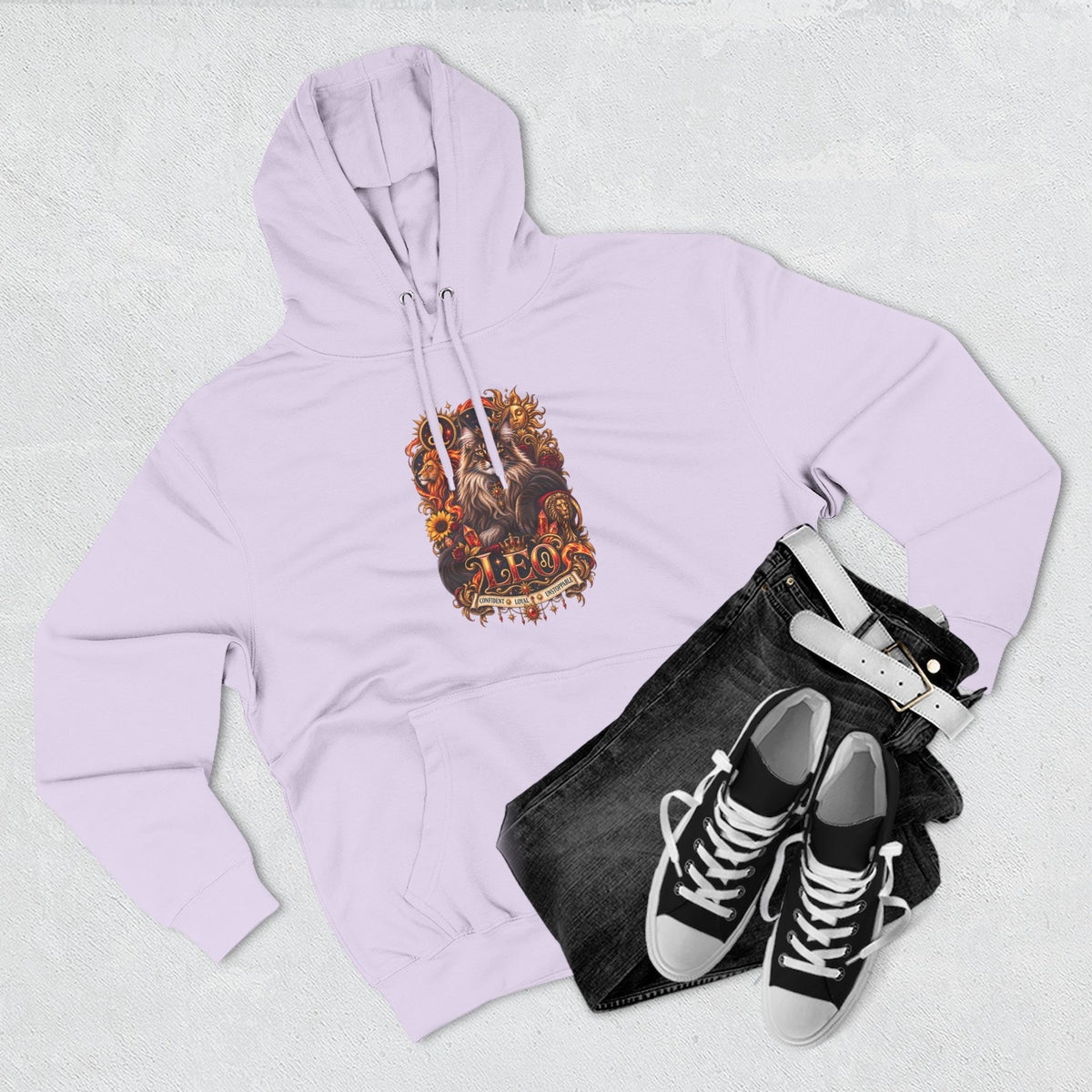 Leo Maine Coon Zodiac Hoodie — Mystical Celestial Cat Astrology Design