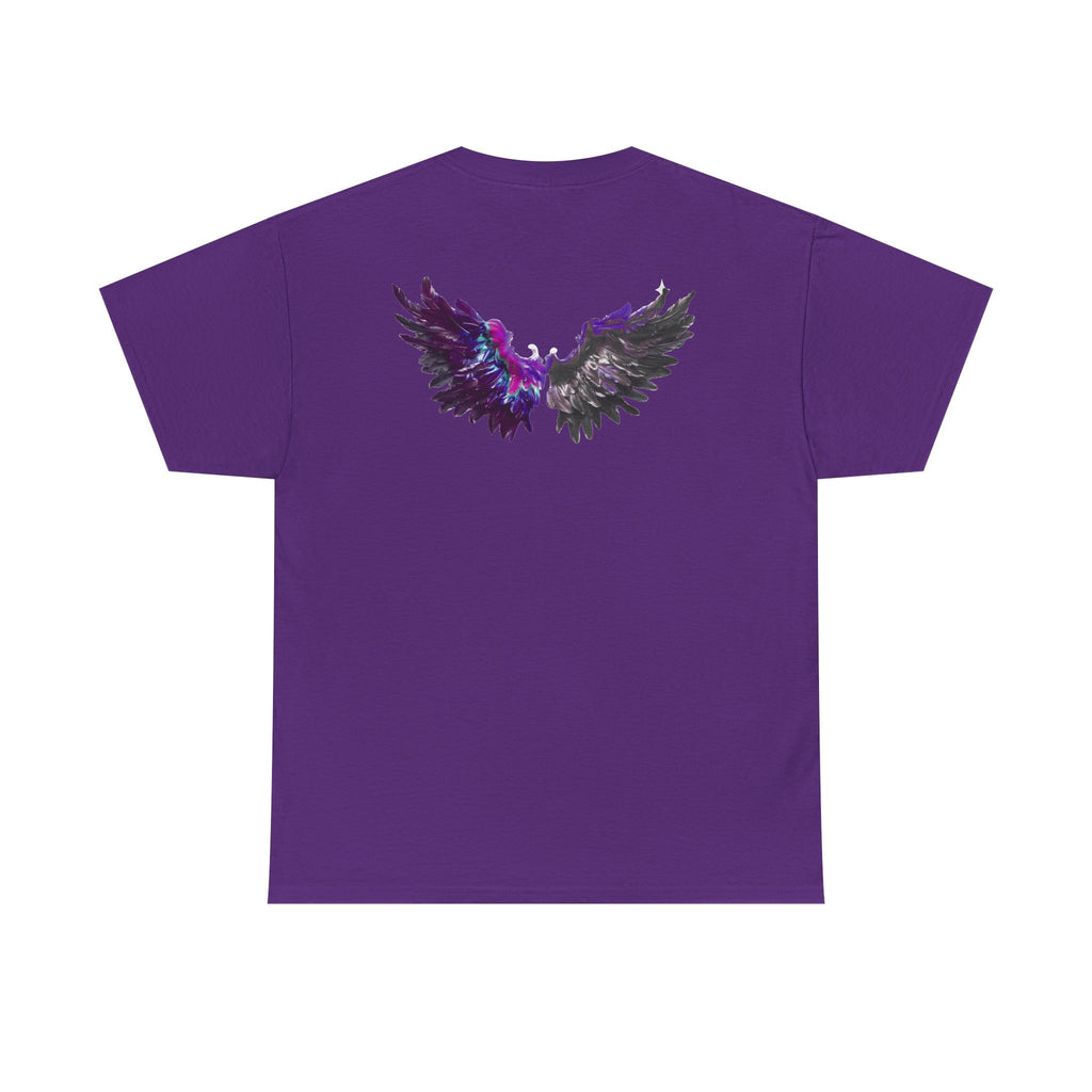 Free Spirit Tee — Purple Galaxy Wings Graphic T-Shirt