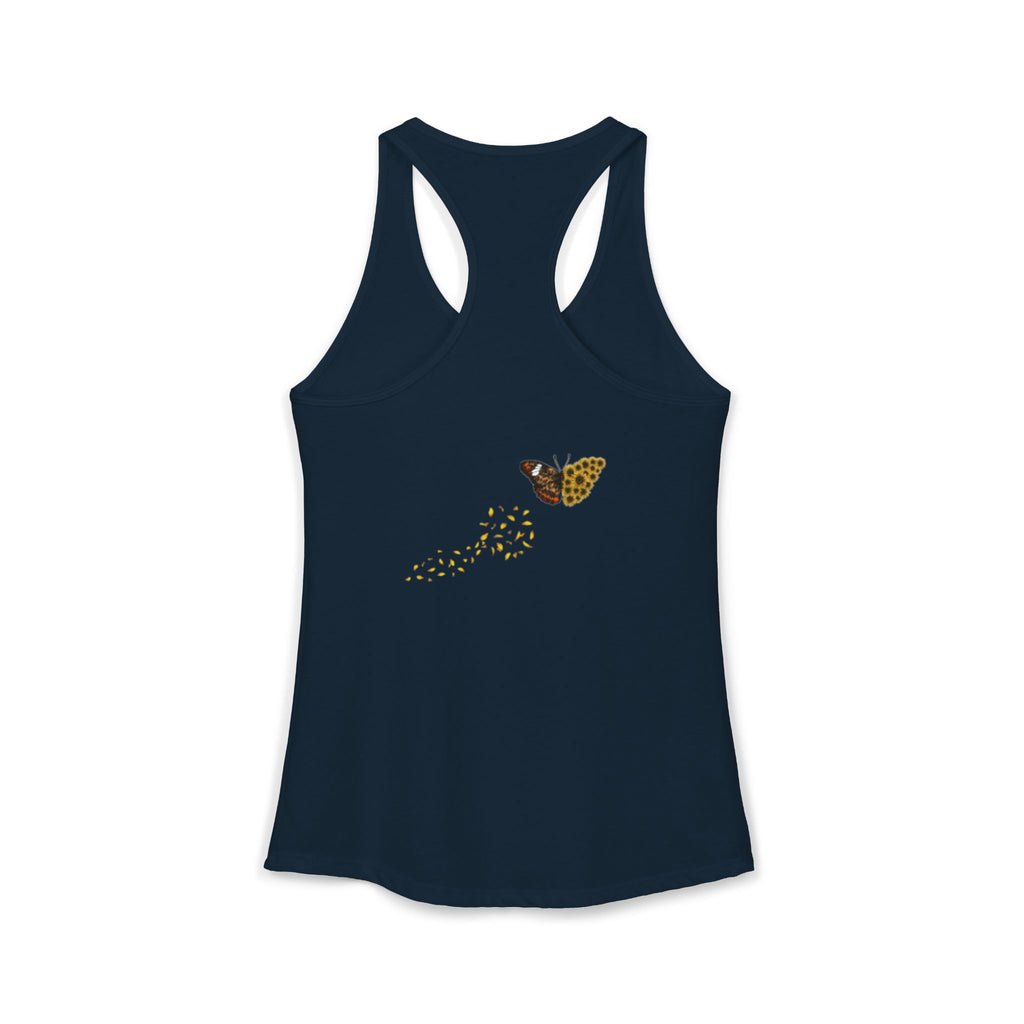 Kitten Sunflower Chasing Butterfly Tank