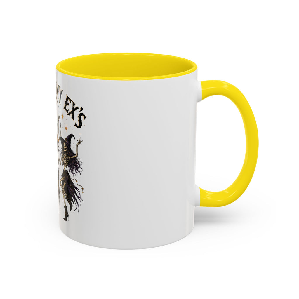Hexes on My Ex's Witch Coffee Mug — Funny Halloween Accent Mug (11/15oz)